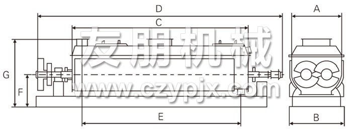 空心槳葉干燥機結(jié)構示意圖